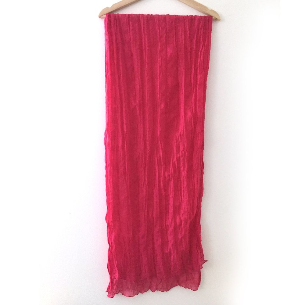 Long Magenta Pink Scarf - soft and flowy